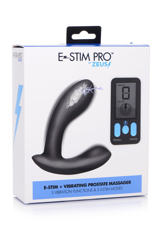 E-Stim Pro 硅胶振动前列腺按摩器，带遥控器