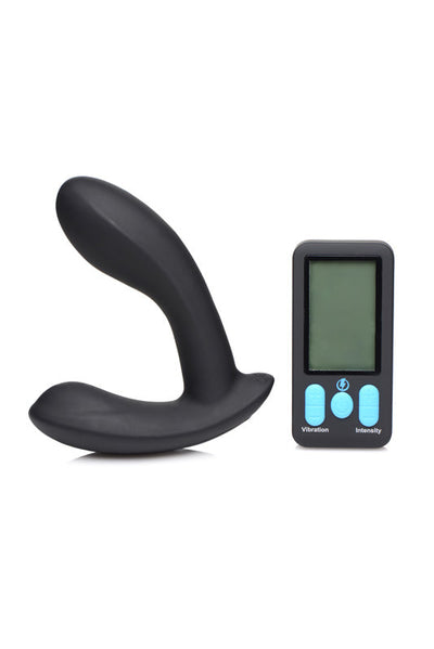 E-Stim Pro 硅胶振动前列腺按摩器，带遥控器