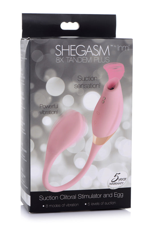 Shegasm 8X Tandem Plus 硅胶吸盘式阴蒂刺激器和蛋